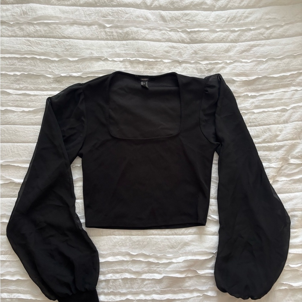 Black Women's Crop Top